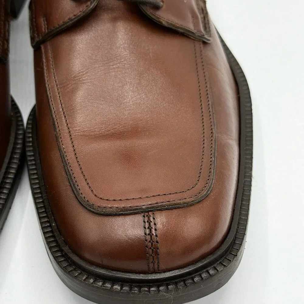 Coach Dress Shoes Mens 11 Brown Leather Made In Italy NEW In Box Malone Oxford